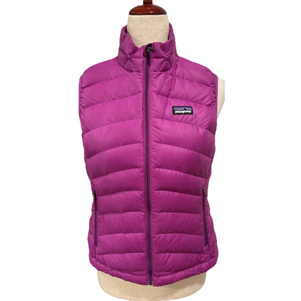 Patagonia‎ Down Sweater Berry Puffer Vest Full Zip Women's Size XS